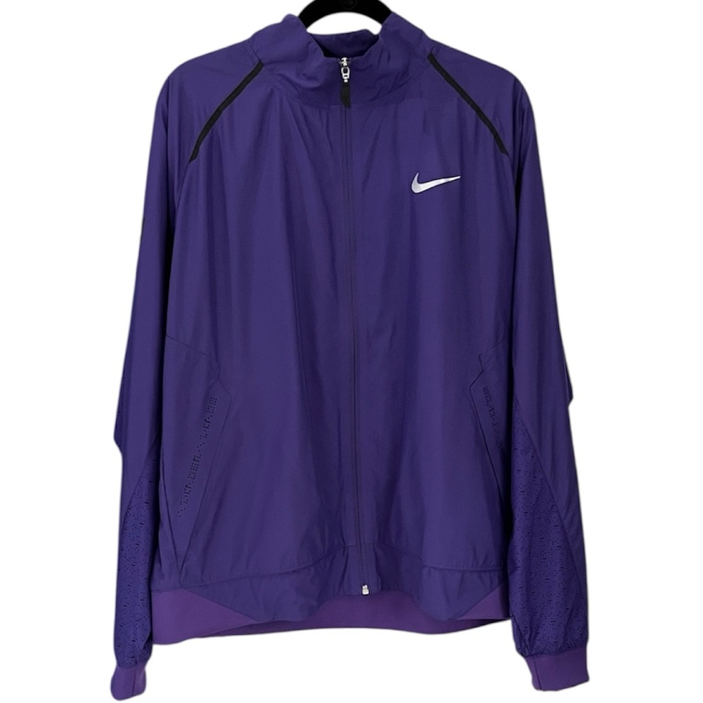 Kobe Bryant Full Zip Nike Jacket with Arm Patch and Signature Back Neck Size L